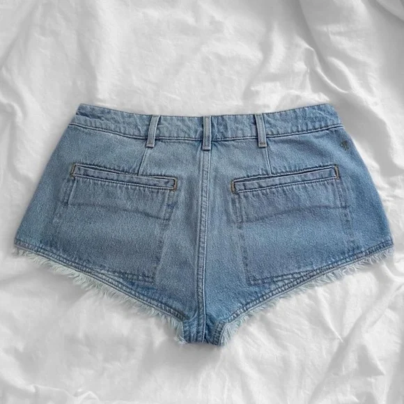 Anthropologie Pilcro Pitched Micro Denim Shorts NWT Size 28 - Picture 2 of 4